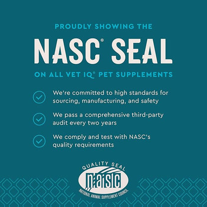 VetIQ Advanced Hip & Joint Chews For Dogs, 60 Count, Chicken Flavored Supplements Made with Glucosamine, Omega 3’s, Chondroitin, MSM & Green Lipped Mussel, Increases Mobility & Maintains Muscles