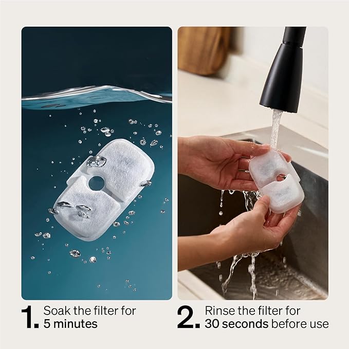 PETLIBRO Cat Water Fountain Filter, 4 Packs Cat Fountain Filter Replacement & Sponges for Dockstream WF106/WF116/WF105/WF115/WF005, 2-Month Set Easy-Swap for PETLIBRO Pet Fountain