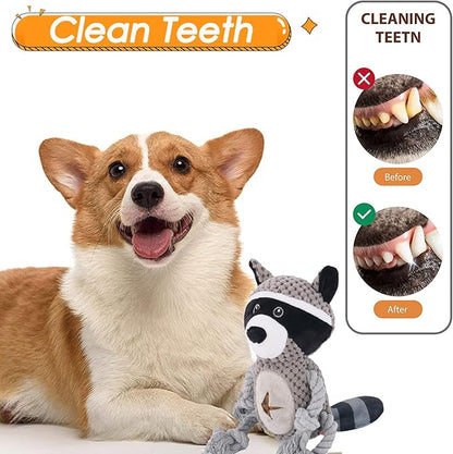 Rope Dog Toys to Keep Them Busy - Tug of War Dog Toys for Boredom Plush Interactive Squeaky Puppy Toys for Small Medium Large Dogs, Birthday Training Gifts
