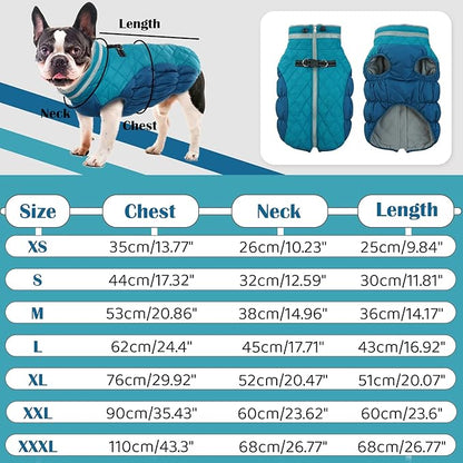 Dog Coats for Small Dogs, Puppy Coat, Warm Winter Jacket, XS Dog Coat with Harness Built in, Waterproof Pet Cold Weather Coats, Puppy Winter Clothes Snowsuit Chihuahua Maltese,XS