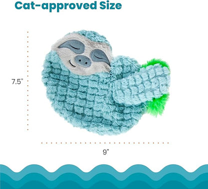 Catstages Petstages Purr Pillow Snoozin' Sloth Soothing Plush Cat Toy