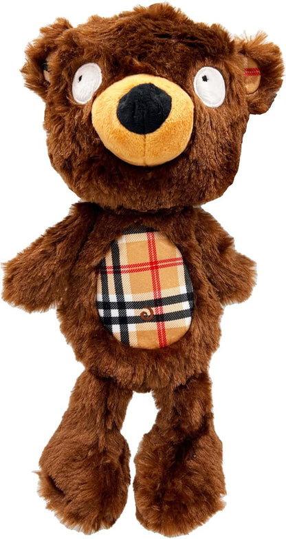 Huxley & Kent Slappies for Dogs | Beary Styles (Small) | Squeak & Shake Dog Toy | No Stuff Squeaky Toy, TPR Ball in Head | Simulates Hunting Nature for Dogs