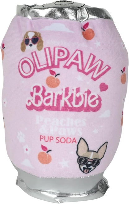Chomp Haus Olipaw Barkbie – Luxurious Plush Dog Toy with Squeaker, Premium Fabric, Embroidered Details, Designer-Inspired Chew Toy, Fun Gift for Medium to Large Dogs & Dog Lovers