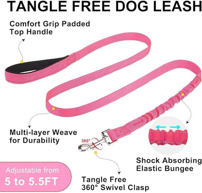 BEAUTYZOO Dog Harness for Small Dogs, No Pull Dog Harness and Leash Set, Soft Escape Proof Puppy Vest Harness with Handle, Reflective Lightweight Step in Harness for Girl Boy Dogs, Pink S