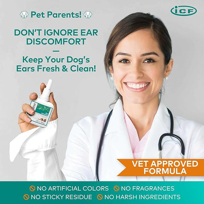 Otodine Dog Ear Cleaner Solution - Veterinary Formula for Itchy Ears, Head Shaking & Scratching - Tris-EDTA Flush for Wax, Debris & Odor - Gentle & Safe for Cats & Puppies - 100ml