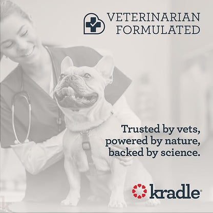 Kradle Calming Chews for Dogs -Vet Formulated with L-Theanine, Ashwagandha and GABA for Managing Normal Stress and Promoting Relaxation - Chicken Flavored Calming Supplement - 75 Soft Chews