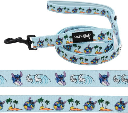 Sassy Woof Disney Stitch Dog Leash 60-Inch with Neoprene Padded Handle - Comfortable, Durable, and Stylish for Small to Large Dogs - Officially Licensed