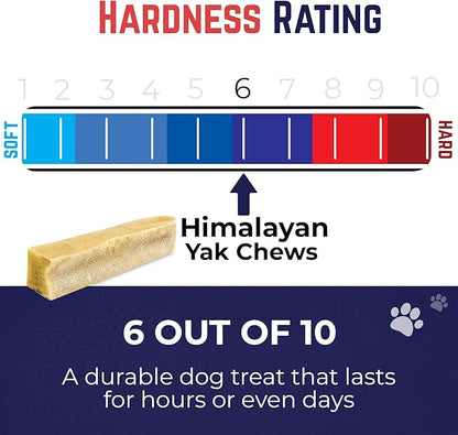 Devil Dog Pet Co. Himalayan Yak Cheese Dog Chews, Large - 8 Pack, 100% Natural & Healthy, Lactose-Free, Long-Lasting Dog Treats, Premium Yak Milk Chew Bones for Dogs