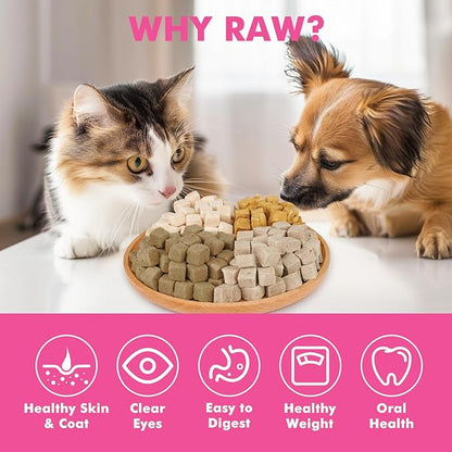 Puddonio Freeze Dried Cats & Dogs Raw Treats, All Natural Single Ingredient Duck Breast, High Protein Healthy Pet Training Treats or Food Topper, 9.9 oz
