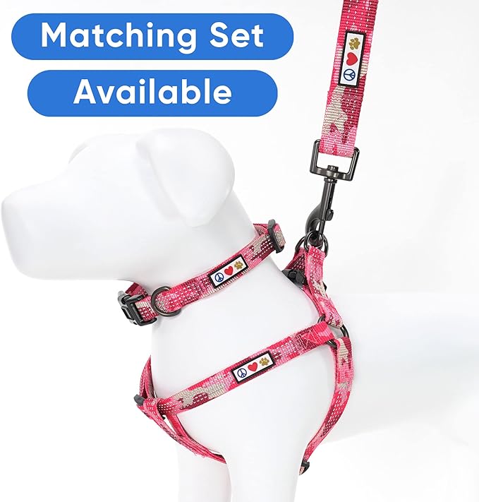Pawtitas Camo Pink Dog Leash 6 ft M/L Reflective Durable Lightweight Dog Lead for Medium or Large Dogs and Puppies