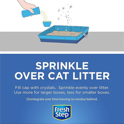 Fresh Step Cat Litter Crystals in Tropical Summer Breeze Scent - Cat Litter Box Deodorizer - Combats Odors and Neutralizes Smells to Keep Your Home Clean, 15 Ounce - 3 Pack