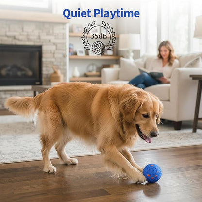Dog Toys for Medium Large Dogs to Keep Them Busy, Smart Interactive Dog Balls with Automatic Moving Bouncing Vibrating for Enrichment, Mental Stimulation, Anti Boredom, Blue