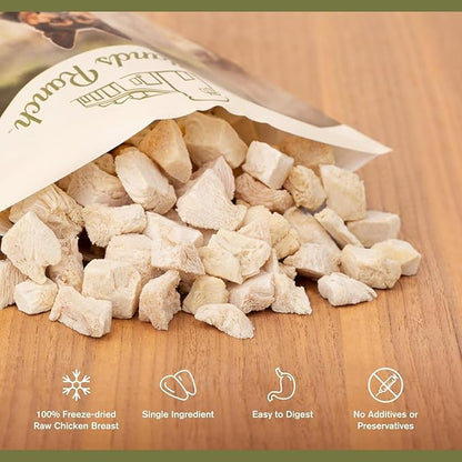 BADLANDS RANCH by Katherine Heigl – Superfood Bite Freeze-Dried Raw Chicken Breast Dog Treats – High Protein Single-Ingredient Snacks for Training, Rewards & Daily Wellness – 4 oz (Pack of 4)