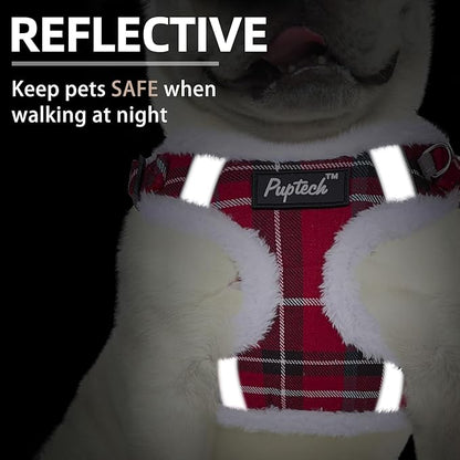 PUPTECK Dog Harness and Leash Set Small Sized, Step in No Pull Adjustable Puppy Cat Harness Reflective Pet Vest