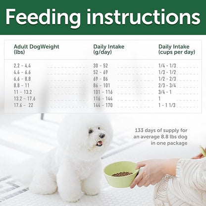 Nature's Protection Hypoallergenic Small Breed Dry Dog Food - High Protein, Grain Free Tear Stain Formula - Dog Kibble for Sensitive Stomachs for Adult Light Fur Dogs (Superior Care - Insect, 22 lb)