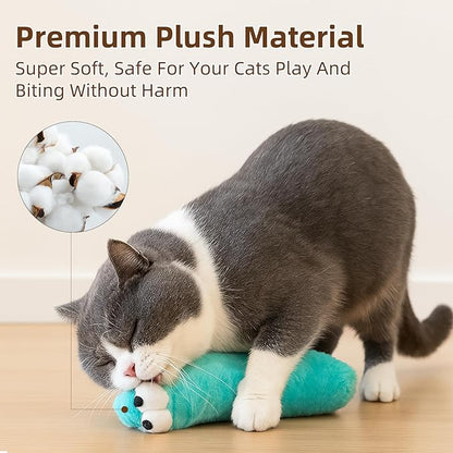 Gochanmon Cat Toys Pillows,3 Pack, Catnip Inside,Soft and Durable Kick Sticks with Crinkle Sound, Interactive Indoor Kitten Play and Exercise Toy 12.5 Inches