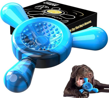 Indestructible Chew Toy for Aggressive Chewers – Tough Nylon Dog Toy for Teething Small Breeds, Durable Puppy Bone for Teeth Cleaning & Boredom Relief, Ideal Dog Birthday Gift,Ocean Blue