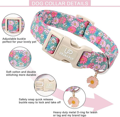 UP URARA PUP 4th of July Dog Collar–American Flag Dog Collars,Patriotic Stars & Baseball Pet Collar with Quick Release,Adjustable for Small/Medium Dogs