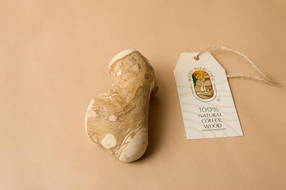 Buddy Wood Chew - Coffee Wood Toys for Dog - Gorilla Chew, Natural Dog Bone Alternative, Durable, Long Lasting ...(S (Single)