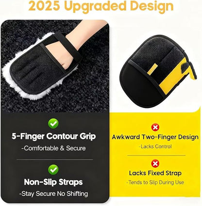 Amouy Pet Hair Removal Glove for Cats & Dogs, 2 PCS Upgraded Five-Finger Electrostatic Pet Hair Gloves, Reusable Magic Brush Pet Hair Remover Tool for Laundry, Couch, Carpet, Car Seat
