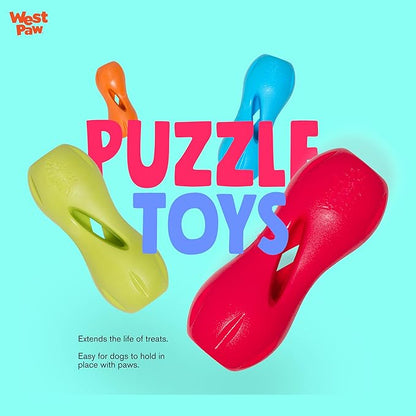 West Paw Zogoflex Qwizl Interactive Treat Dispensing Dog Puzzle Treat Toy for Dogs, Granny Smith, Small
