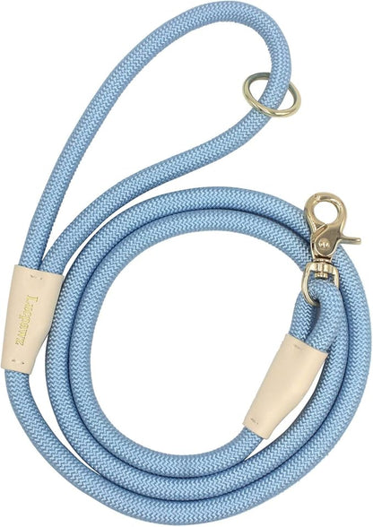 Lobster Snap Pet Leash 5FT, Special Strong Nylon Rope Dog Leash, Solid Color Rope Dog Lead for All Breeds(Blue, 5ft*10mm)