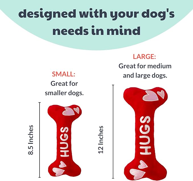 Huxley & Kent Funny Dog Toy w/Squeaker – Power Plush Squeaky Dog Toys for Small, Medium & Large Dogs – Soft Stuffed Animal for Indoor Play & Fetch - Fetchies® Love Bug, One Size