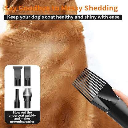 PETNF Dog Dryer for Pet Grooming, Dog Hair Dryer Blower Dog Blow Dryer High Velocity Air Forced Blow Dryer for Large Dogs,Noise Reduction Pet Hair Dryer 3.2HP Adjustable Speed Temp Dogs Grooming Bath