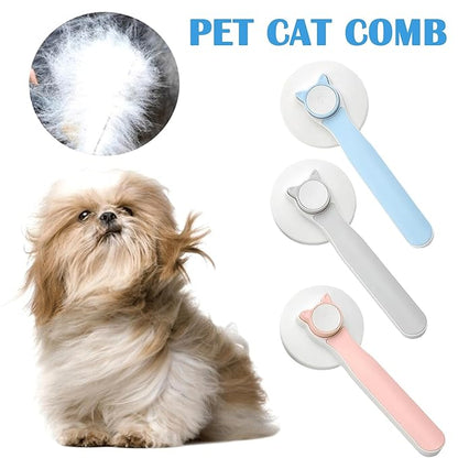 Cat Grooming Brush Slicker Brush for Pet Self Cleaning Hair Removal with Stainless Steel Needles Shedding & De-Matting Tool Hair Remover for Pet Dogs Cats (Blue)