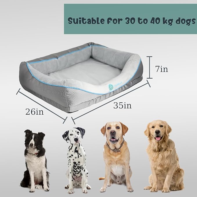 Viviwoof Orthopedic Dog Bed for Big Dogs,Waterproof Big Size Dog Sofa,Supportive Foam Pet Couch with Removable Cover,Non-Slip Bottom and Waterproof Lining,Machine Washable