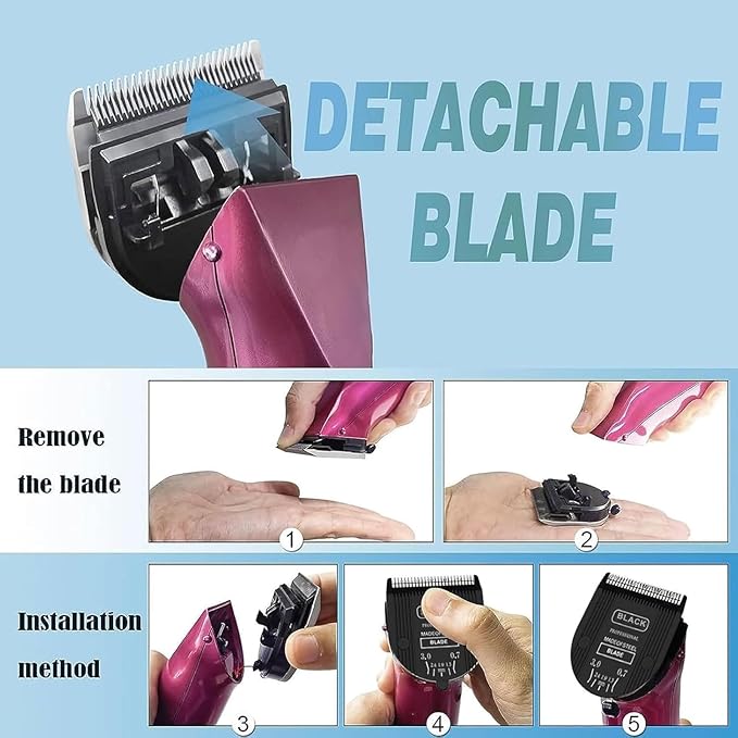 1PCS Adjustable 5 in 1 Replacement Blades Compatible with Wahl 5 in1 Clipper Bravura, Chromado, Creativa, Figura, Motion, Supergroom Dog Grooming Clippers (Black)