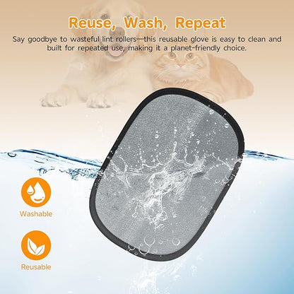 Pet Hair Removal, 2025 Newly Upgraded Five-Finger Electrostatic Pet Hair Removal Glove, Reusable Cat & Dog Hair Remover Tool for Clothing, Couch, Furniture, Carpet, Car Seat, Cat Grooming Glove -2 PCS