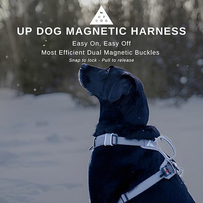 Effortless No-Pull Dog Harness with Magnetic Buckle – One-Hand On/Off Comfort Fit for Small, Medium & Large Breeds | Soft Padded, Adjustable, and Durable by Up Dog Shop (Large)