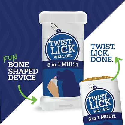 Twist and Lick Vetality Well Gels 8 in 1 Dog Supplement 2.3 oz