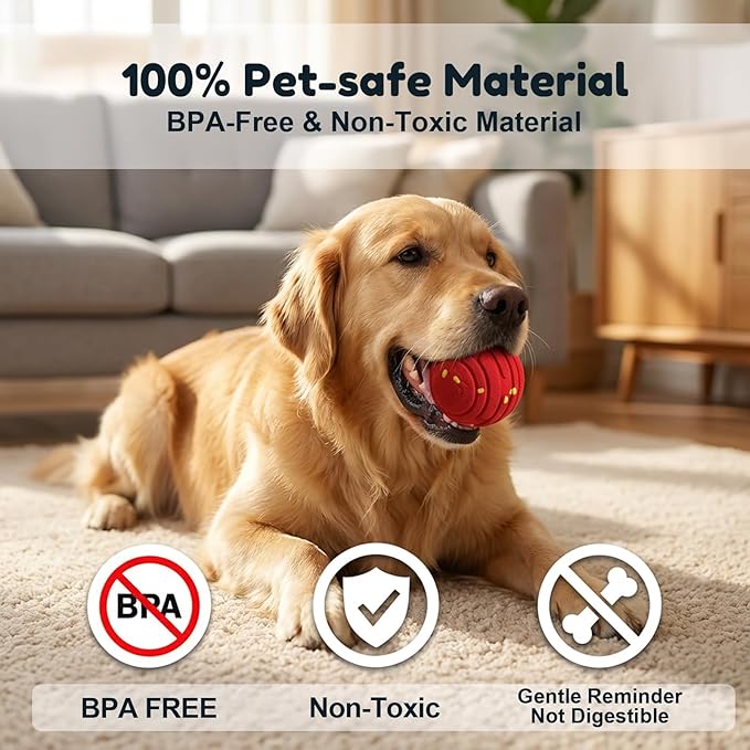 TBC PET Interactive Dog Toys with Remote Control, Smart Interactive Dog Ball with 3 Modes, Auto-Moving&Bouncing, High-Resilience&Chew Resistant E-TPU Dog Ball, IPX6 Waterproof, Rolling Ball Dogs