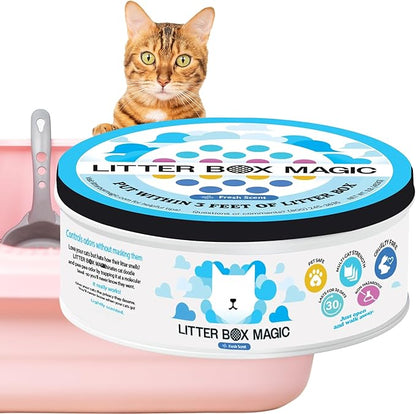 Litter Box Magic Cat Litter Deodorizer Jar (Fresh Scent, 16 Oz, Pack of 1) - Cat Litter Odor Absorber Gel In A Jar - Litter Box Pet Air Freshener - Litter Odor Eliminator to Freshen Air