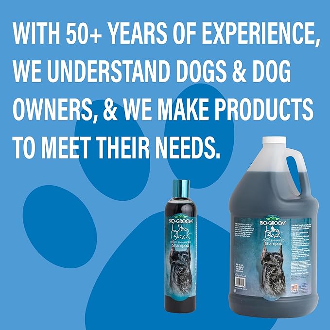 Bio-Groom Ultra-Black Dog Shampoo – Color Enhancing Pet Shampoo, Dog Bathing Supplies, Puppy Wash, Dog Grooming Supplies, Cruelty-Free, Made in USA, Coat Brightener Shampoo – 12 fl oz 1-Pack