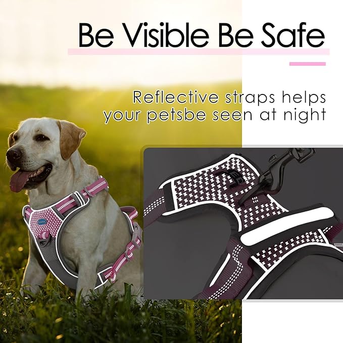 ThinkPet No Pull Harness Breathable Sport Vest with Handle-Dog Harnesses Reflective Adjustable for Medium Large Dogs