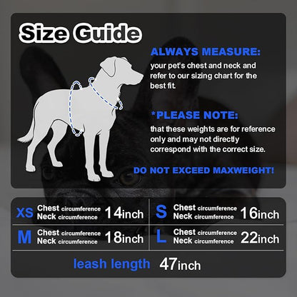 Dog Harness Medium Sized Dogs, Puppy Harness and Leash Set for Training, Running, Walking, Suitable for Small and Medium Dog Vest, Black, S