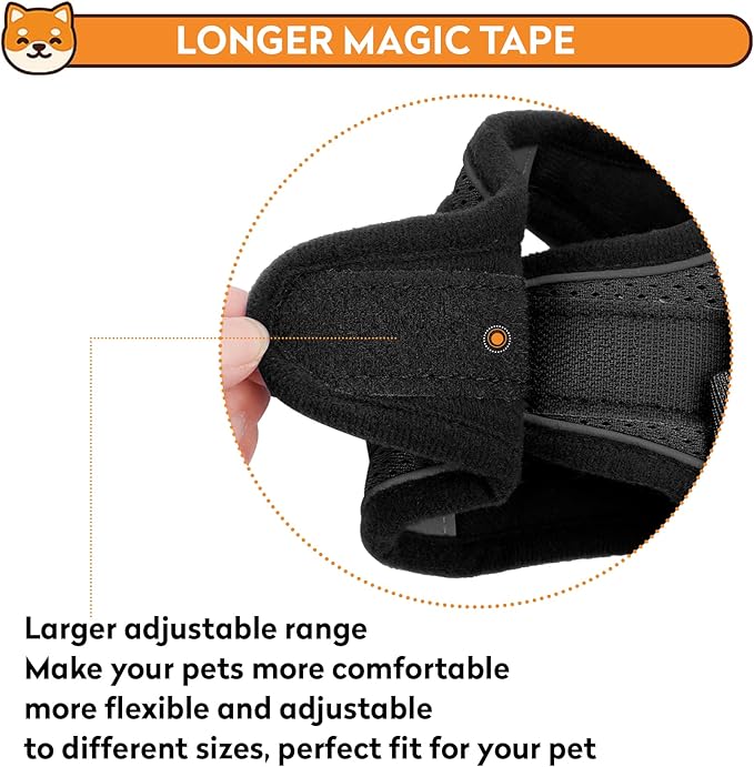 Dog Harness with Leash Set, No-Pull Step-in Reflective Pet Harness with 1 Leash Clips, Adjustable Soft Padded Easy Walk Dog Vest for Small Medium Large Dogs, Cats(Carbon Black, XLarge)