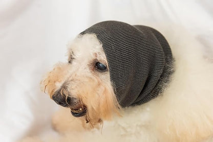 FDANDADE Dog Calming Band，Dog Ear Cover Anxiety Relief – Noise Canceling for Fireworks, Thunderstorms, Pet Grooming & Force Drying(Grey L)