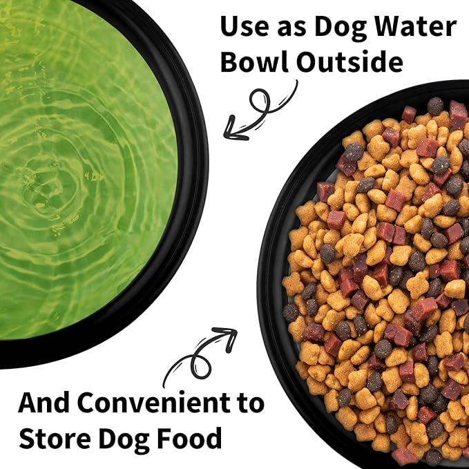 Paercute Collapsible Dog Bowl, Lightweight and Portable, Ideal for Hiking, Camping, and Outdoor Use