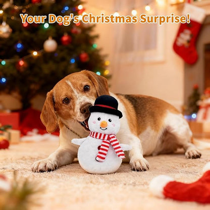 Dog Toys,Plush Dog Toy,Squeaky Plush Puppy Dog Chew Toys for Small Medium Large Dogs (Christmas E)