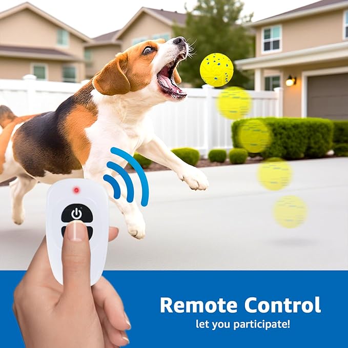 Dolita Interactive Dog Toy with Remote 3 Modes Tough Chewers Dog Ball, Smart Automatic Rolling Ball, E-TPU Material for Aggressive Chewers, Large/Medium Dogs