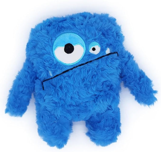 HUGEME Plush Squeaky Dog Toy, Crinkle Stuffed Dog Toy Keep Them Busy Tug of War Birthday Dog Chew Toy for Small Medium Large Dogs (Blue)