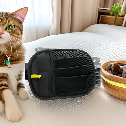 Pet Hair Removal Gloves - 5-Finger Electrostatic Magic Brush for Dog & Cat Hair on Couch, Car Seat, Carpet, Clothes | Reusable & Effortless Cleaning Tool (Black)