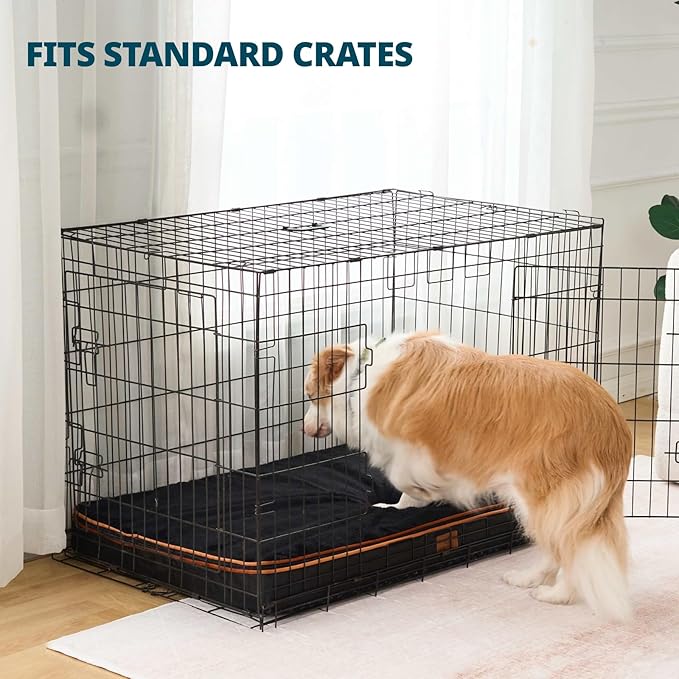 LIORCE Memory Foam XL Dog Bed - 4” Thick Orthopedic Beds for Extra Large Dogs - Waterproof Dog Bed with Removable Washable Cover & Wrap-Around Zipper - Ultimate Comfort and Easy Maintenance