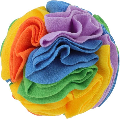 GLIDESMOOTH Snuffle Ball for Dogs, Designed for Small Breeds and Puppies, Interactive Dog Toys, Keeps Pet Busy with Storage Bag Machine Washable, Colorful, Medium