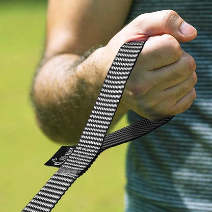 Hi Kiss Dog/Puppy Obedience Recall Training Agility Lead - 15ft 20ft 30ft 50ft 100ft Training Leash - Great for Training, Play, Camping, or Backyard(15ft,Black_White)