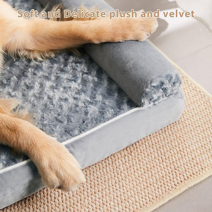 BFPETHOME Dog Beds for Large Dogs, Orthopedic Dog Bed for Medium Large Dogs,Big Waterproof Couch Pet Bed with Removable Washable Cover